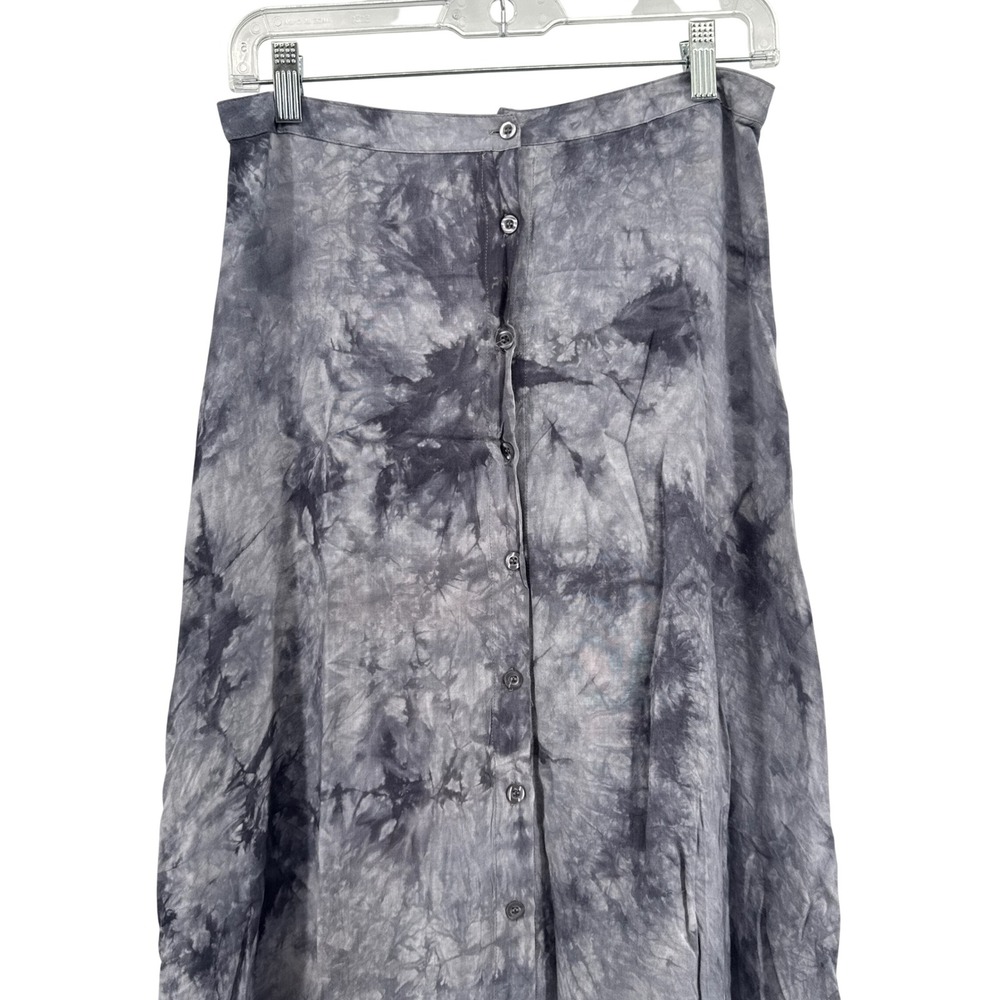 Sadie & Sage Gray Tie Dye Maxi Skirt Boho Grunge Festival Summer Hippie Edgy - Picture 3 of 8